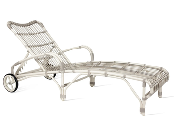 LUCY - Wicker sun lounger with armrests by Vincent Sheppard - view 2